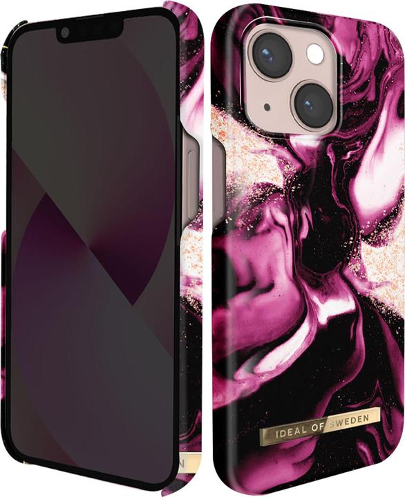 Actual product image iDeal Of Sweden Designer Cover Golden Ruby Marble (Oppo A16e, Apple iPhone 13)