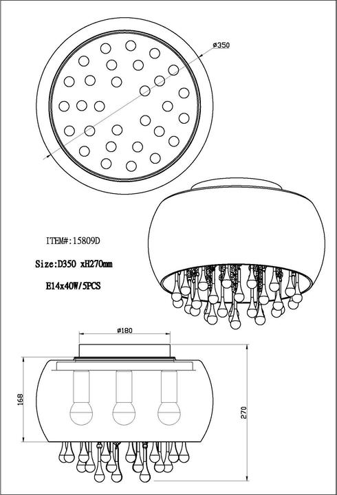 Produktbild Globo Deckenleuchte Kalla 5xE14 (E14)