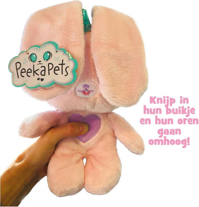Actual product image Spectron Peekapets Bunny Plush Soft Toy - White (9.50 cm)