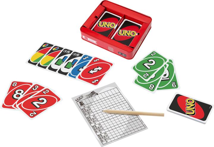 Image du produit Mattel Games Uno Deluxe - Jeu de Cartes Famille - 7 ans et + (Allemand, Français, Italien)