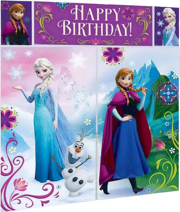 Image du produit Disney Frozen Set de décoration murale Happy Birthday