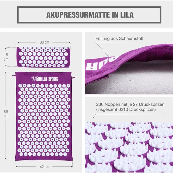 Actual product image Gorilla Sports Acupressure Mat (25 mm)