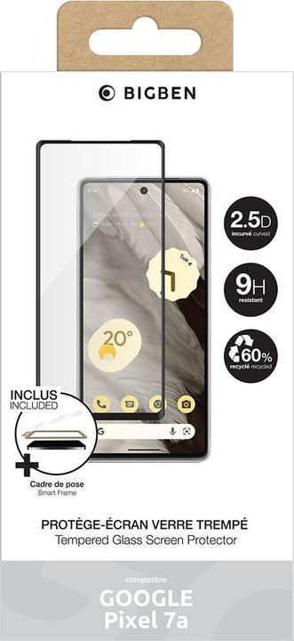 Produktbild Bigben Displayschutz für Google Pixel 7a aus 2.5D gehärtetem Glas (1 Stück, Google Pixel 7a)