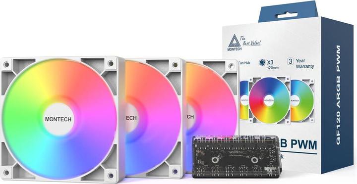 Actual product image Montech GF120 PWM (120 mm, 3 x)