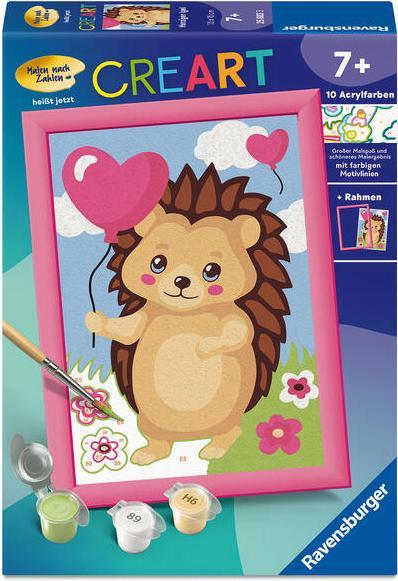 Produktbild Ravensburger CreArt, Malen nach Zahlen Kinder - Herziger Igel