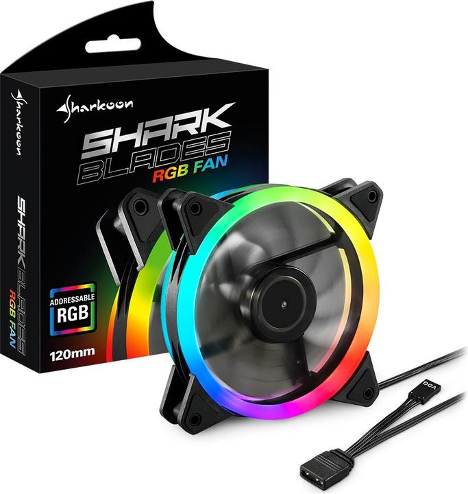 Immagine prodotto Sharkoon Lame di squalo RGB (120 mm, 1 x)