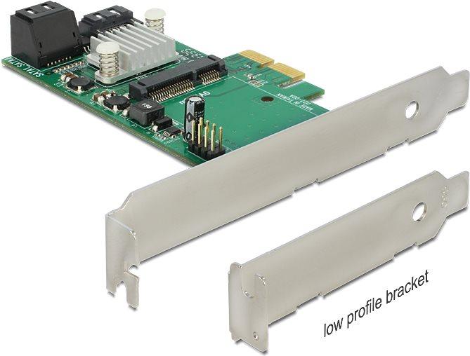 Actual product image Delock Hybrid 3 x internal SATA 6 Gb/s + 1 x internal mSATA