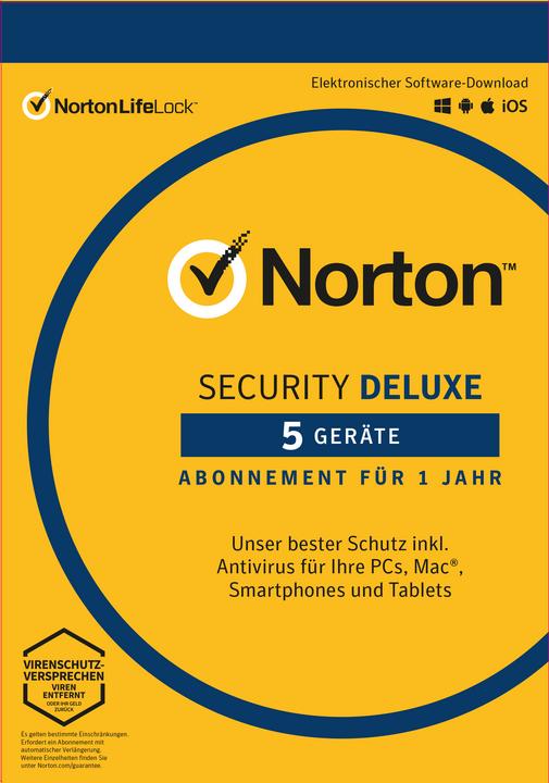 Actual product image Norton Security Deluxe (5 User, 12 months)
