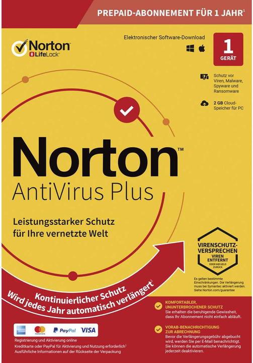 Produktbild Norton AntiVirus Plus (1 User, 12 Monate)