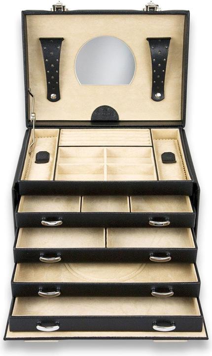Produktbild Windrose Beluga Schmuckkoffer 26,5 cm Leder