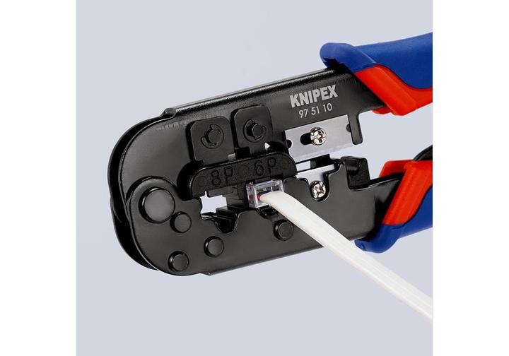Productafbeelding Knipex Krimptang voor Westernstekkers 97 51 10 (190 mm)