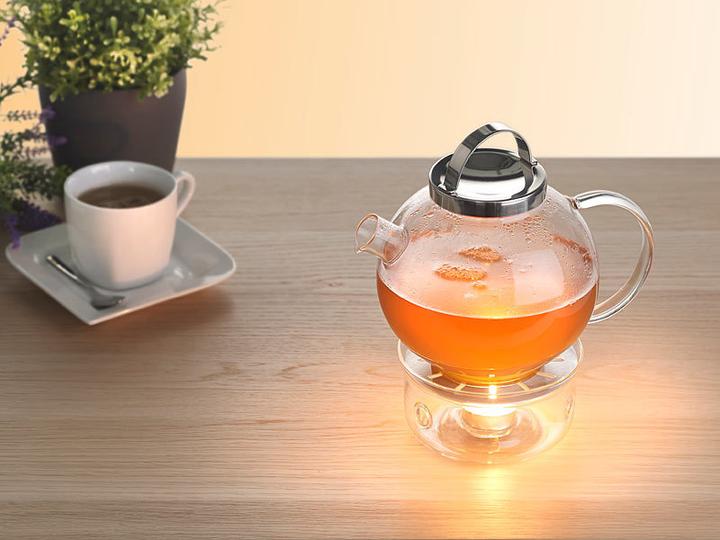 Produktbild Cucina di Modena Tee-Set aus Glaskanne, Edelstahl-Sieb und Stövchen (1.50 l)