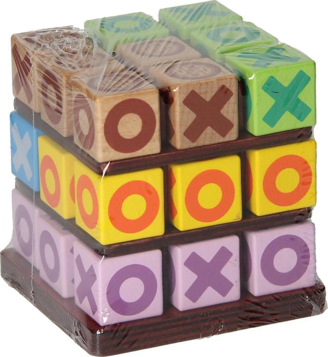 Image du produit Jeu de morpion en 3D en bois, 26 pièces.