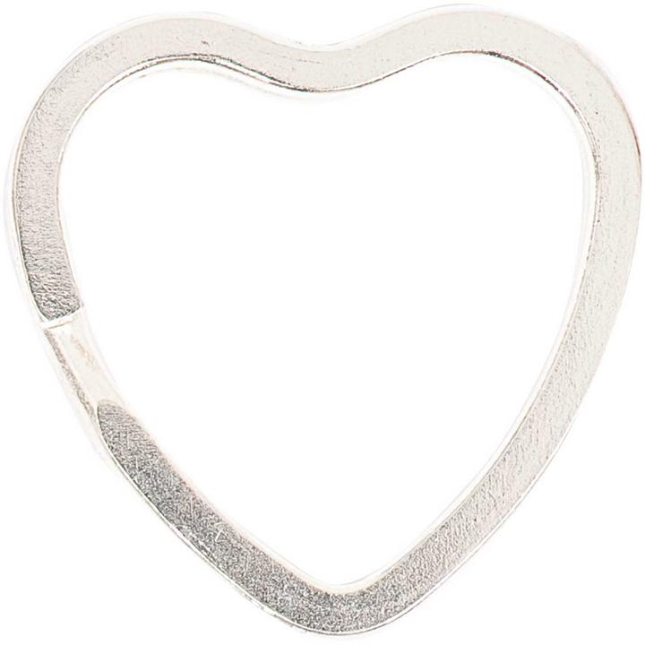 Rico Schlüsselring Herz, silber 32 x 32 mm