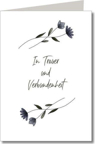 Produktbild Keitcards Trauerkarte In Trauer und Verbundenheit