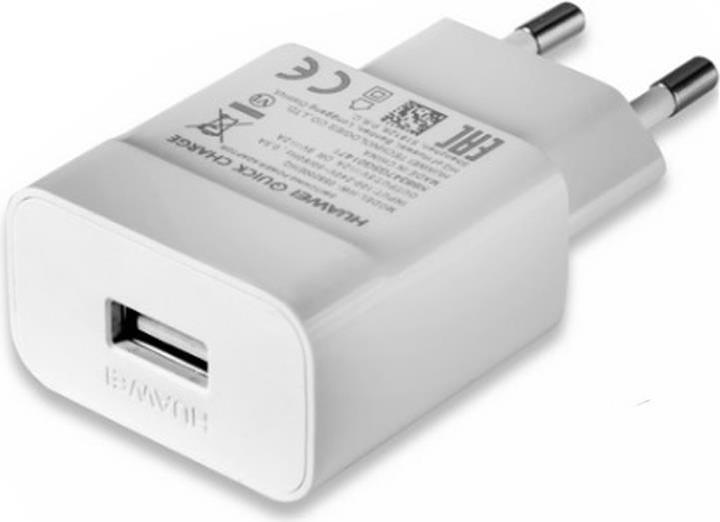 Actual product image Huawei HW-059200EHQ USB EU Travel Charger QuickCharge 2A in white Bulk