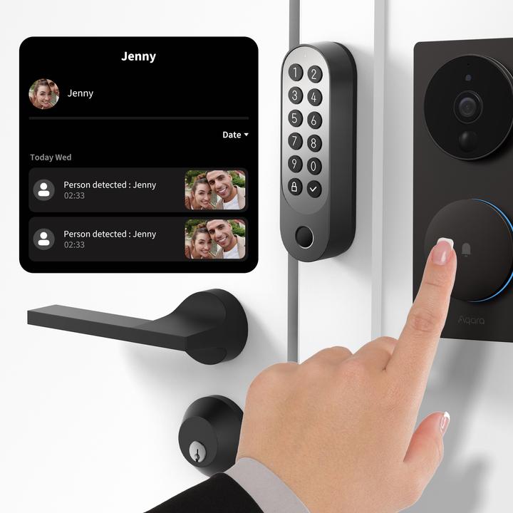 Produktbild Aqara Smart Lock U200 (Schlüssel, Fingerabdruck, Bluetooth, Smartphone, Elektronische Zahlenkombination, Schlüsselkarte)