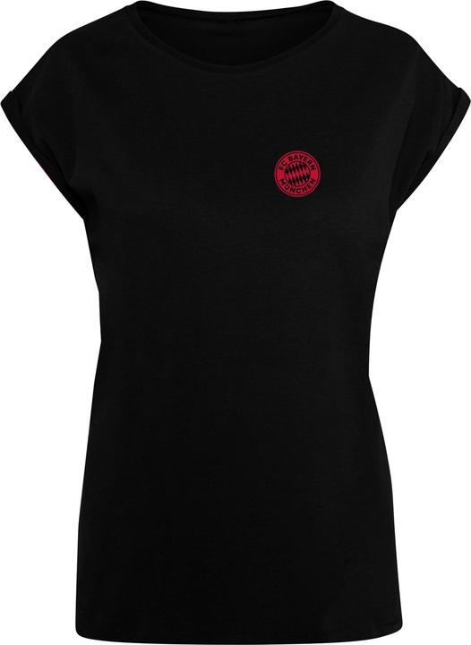 FC Bayern München Ladies Logo Red Extended Shoulder Tee - 113325