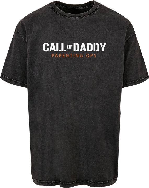 Merchcode Fathers Day - Call of Daddy Acid Washed Heavy Oversized Tee - 112791