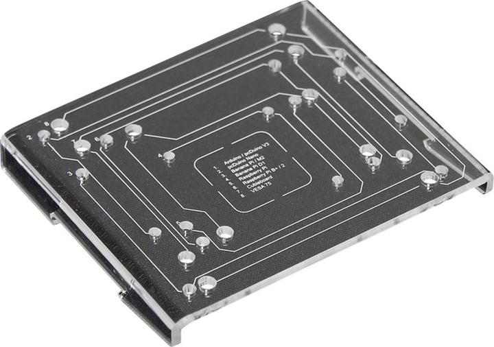 Produktbild Raspberry Pi Pi® Halterung Acryl RB-DIN RAIL Arduino, Banana Pi, Cubieboard,, A, B, B+, pcDuino