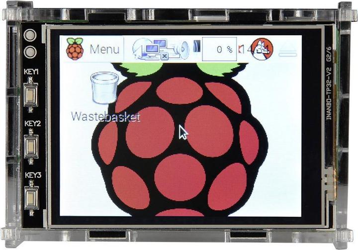 Image du produit Raspberry Pi Boîtier Pi® Verre acrylique transparent 3.2TC B+, 2 B, 3 B