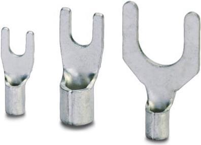 Image du produit Phoenix Contact Cosse à fourche 1.1 mm² 2.5 mm² Trou-Ø=5.3 mm Métal non isolé 3240145 100 pcs.