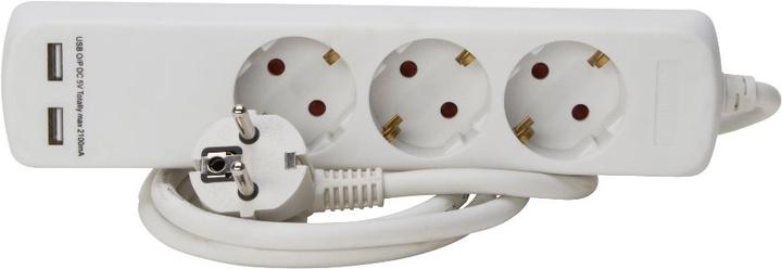 Produktbild Kopp 3-fach Steckdosenleiste mit 2x USB Port zum schnellen Laden von USB-Geräte (3 x, USB-A, 1.40 m)