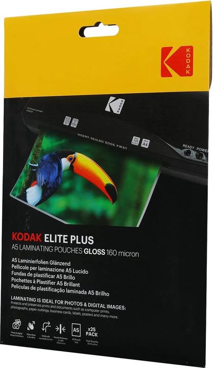 Kodak Film de plastification A5 25 pièces, 160 microns, brillant (A5, 25 pièce(s), 160 µm)