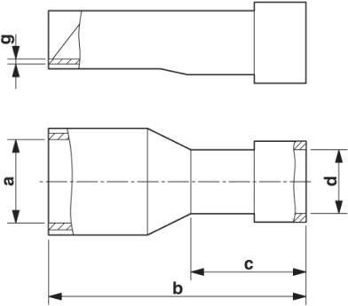 Produktbild Phoenix Contact Flachsteckhülse Steckbreite: 4.8 mm Steckdicke: 0.8 mm 180 ° Vollisoliert Rot 3240537 50 St.