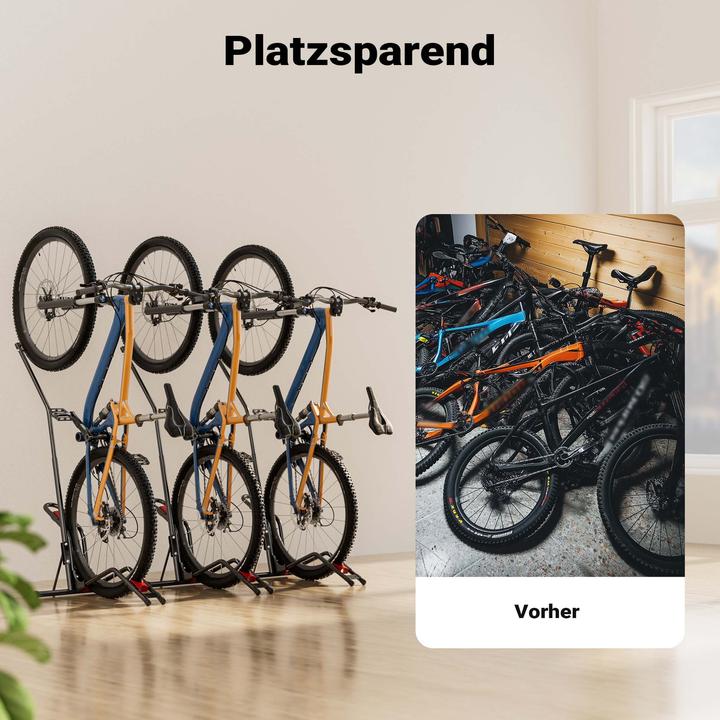 Actual product image Wiltec Vertical bike stand 51x11x120cm Universal free-standing bike rack