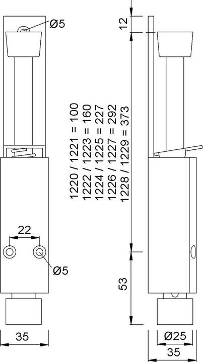 Produktbild Kws Türfeststeller 1221/1223/1225/1227/1229 (1 Stück)