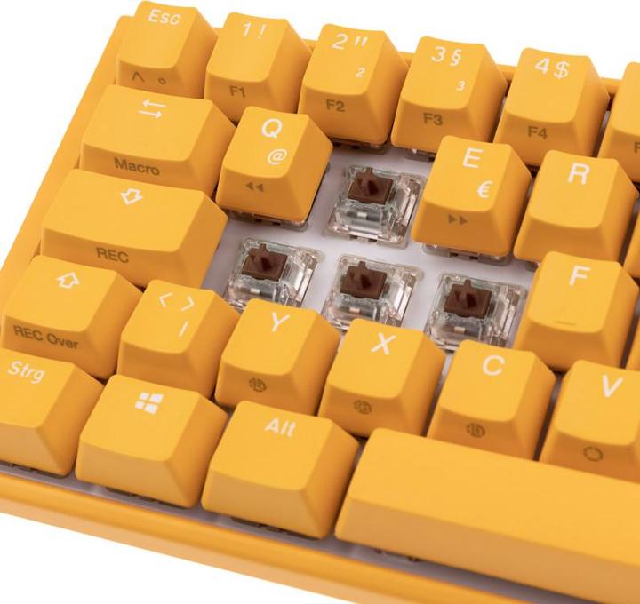 Actual product image Ducky One 3 Yellow SF gaming keyboard, RGB LED - MX brown (DE, Cable)