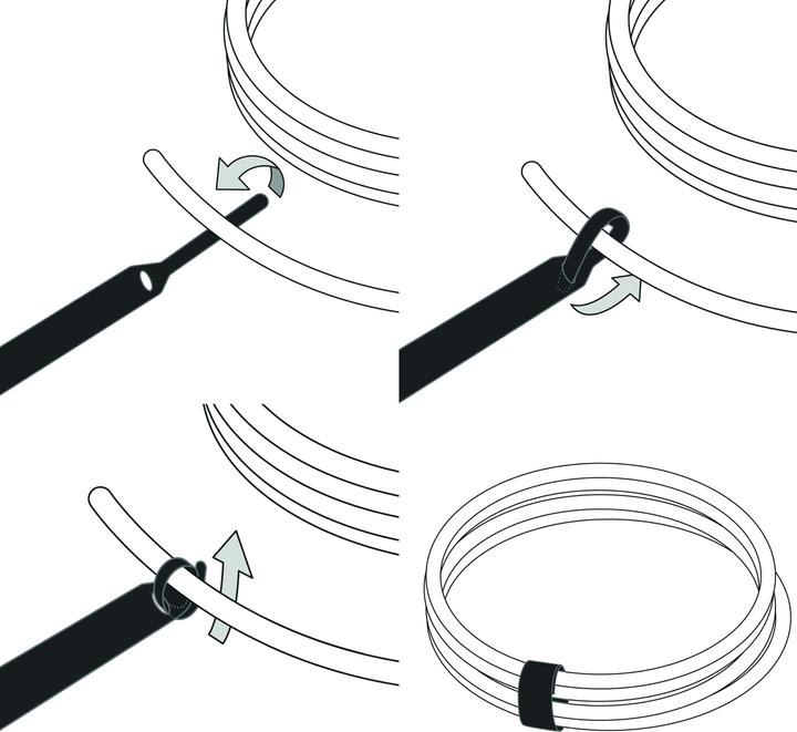 Image du produit Label-the-cable LTC BASIC 10 Power Velcro rt, gb, bl (Serre-câbles en plastique, 170 mm, 10 pcs)