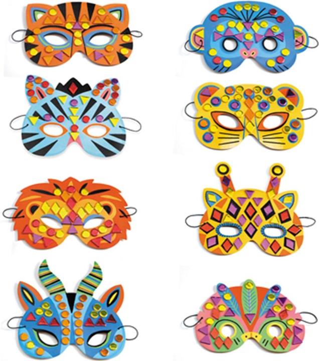 Produktbild Djeco Mosaik Masken Dschungeltiere