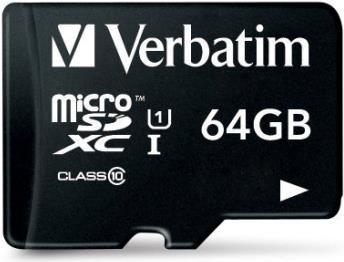 Productafbeelding Verbatim Premium Flash-geheugenkaart (64 GB, microSDXC, U1, UHS-I)