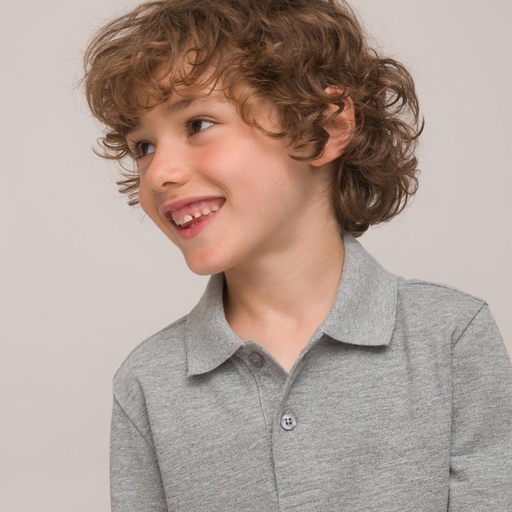 Produktbild La Redoute Collections 2er-Pack langärmelige Poloshirts (140)