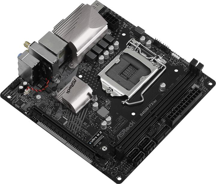 Produktbild AsRock B460M-ITX/ac, Intel B460 Mainboard - Sockel 1200 (LGA 1200, Intel B460, Mini-ITX)