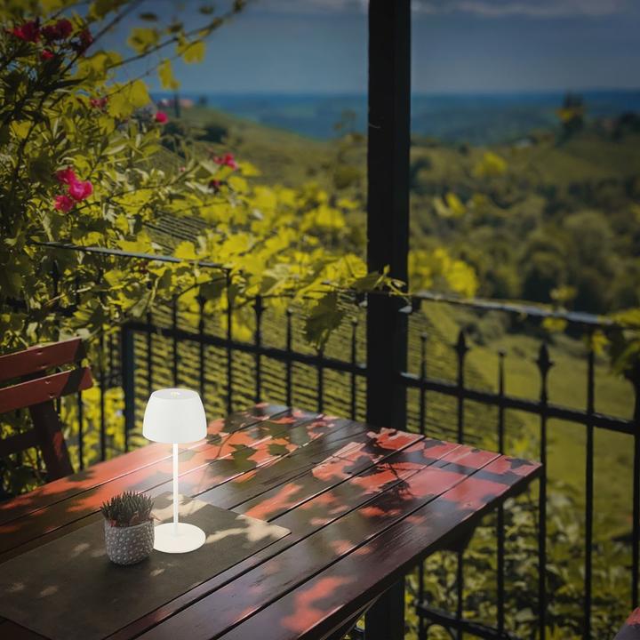 Image du produit B.K.Licht Lampe de bureau LED rechargeable - Mini Touch, blanc