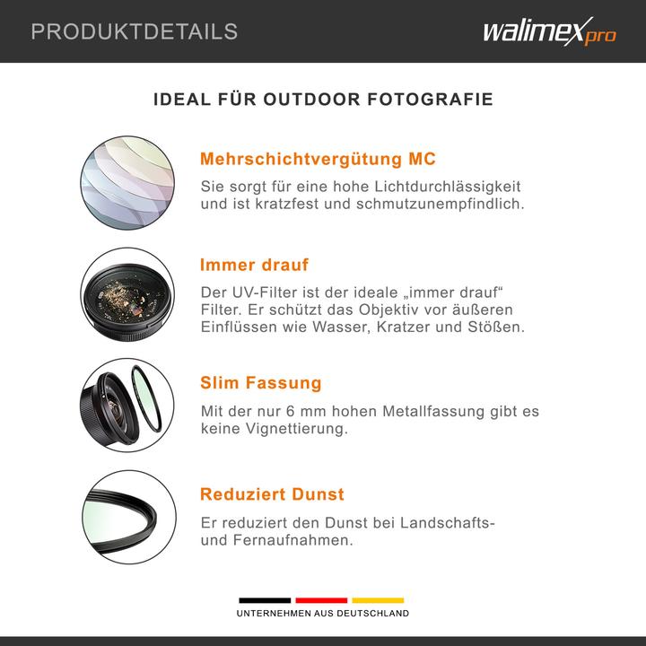 Actual product image Walimex Slim MC UV filter 86 mm (86 mm, UV filter, 86 mm)