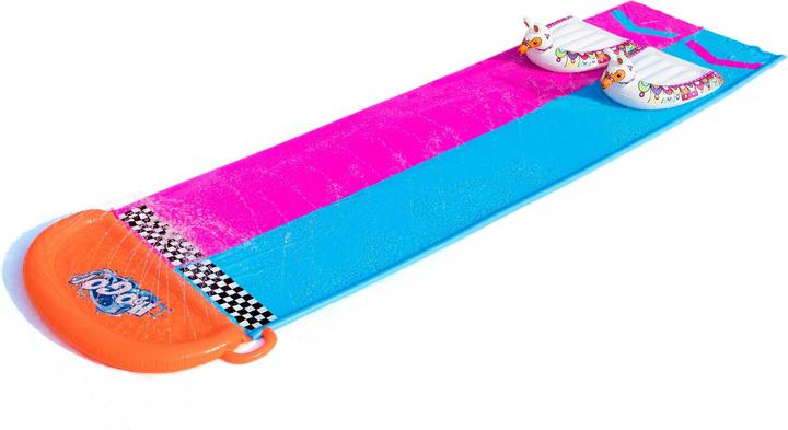 Produktbild Bestway 2er-Wasserrutsche mit aufblasbaren Lama-Schwimmtieren (4.88 m)