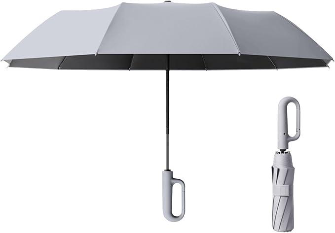 Alopini Tragbare grosse automatische Regenschirm mit Schnalle für beide sonnigen und regnerischen Tag