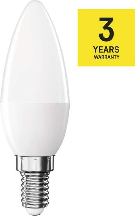 Produktbild Emos LED Lampe Classic Candle / E14 / 4,2 W (40 W) / 470 lm / Kalt-Weiss (E14, 4.20 W, 470 lm, 1 x, E)