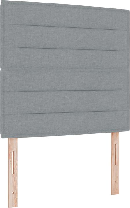 Produktbild VidaXL Boxspringbett mit Matratze Hellgrau Kleines Doppelstoff (190 x 190 cm)