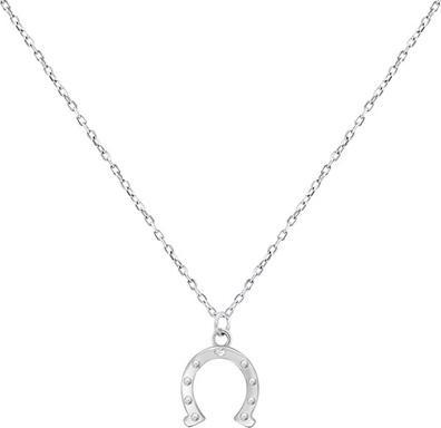Brilio Silver - Horseshoe Silver Luck Necklace NCL66W (Chain. Pendant)