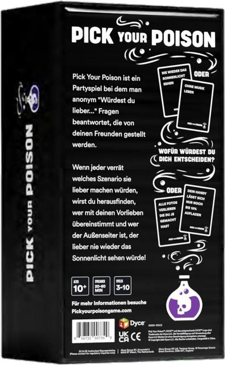 Actual product image Dyce Games Pick your poisen Family Edition - Das "Was würdest Du lieber tun?" Partyspiel (German)