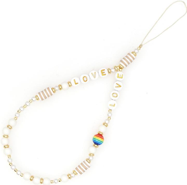 Produktbild PhoneLook Universal Smartphone Armband Schmuck Charms N°16 Love Weiss