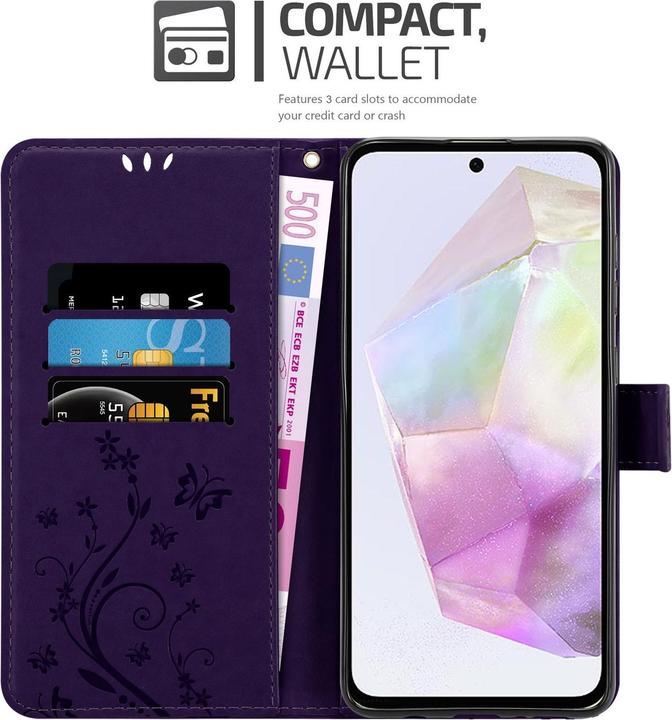 Actual product image Cadorabo Cover for Samsung Galaxy A35 with floral pattern (Samsung Galaxy A35)