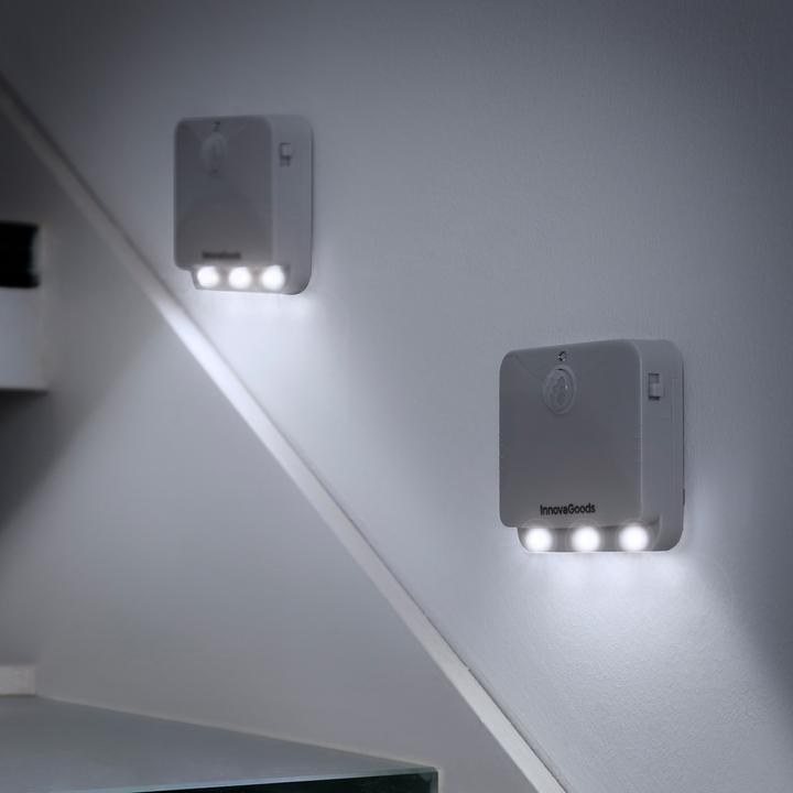 Produktbild InnovaGoods 2x kabellose LED-Leuchten mit Bewegungssensoren