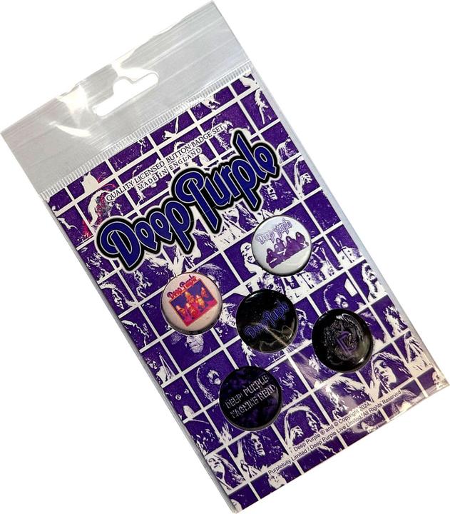 Actual product image Deep Purple Button Logo Badge (Pack of 5)