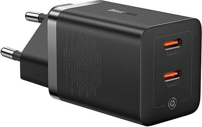 Actual product image Baseus Wall charger GaN5 40W, 2x USB C (Black) (40 W)